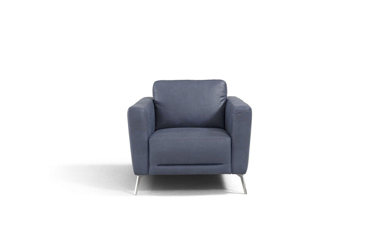 ACME - Astonic - Chair - Blue Leather - 5th Avenue Furniture