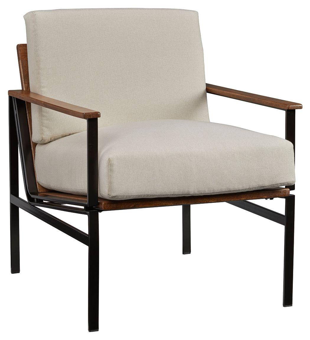 Ashley Furniture - Tilden - Ivory / Brown - Accent Chair - 5th Avenue Furniture