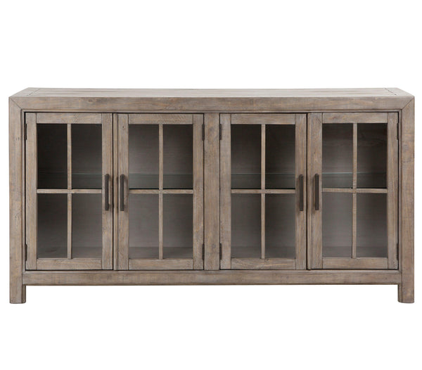 Magnussen Furniture - Tinley Park - Buffet Curio Cabinet - Dove Tail Grey - 5th Avenue Furniture