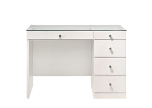 Crown Mark - Morgan - Vanity Desk With Glass Top - 5th Avenue Furniture