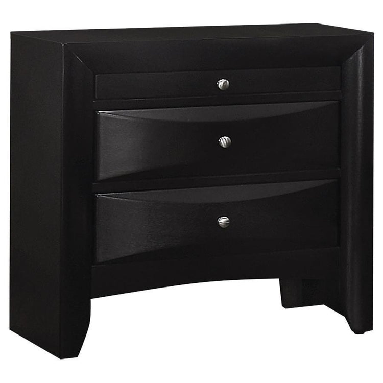 CoasterEssence - Briana - Rectangular 2-Drawer Nightstand - Black - 5th Avenue Furniture