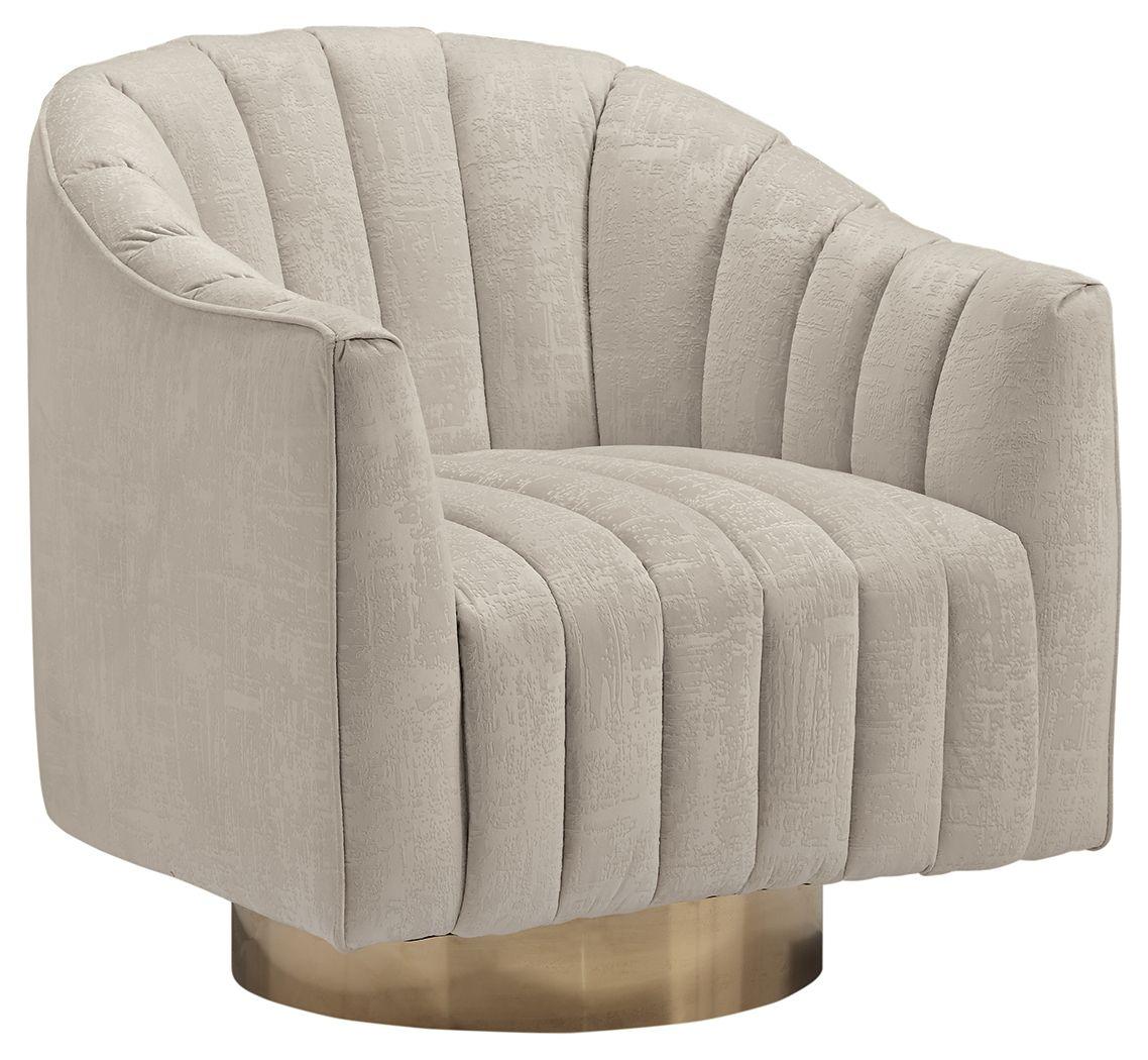 Ashley Furniture - Penzlin - Pearl - Swivel Accent Chair - 5th Avenue Furniture