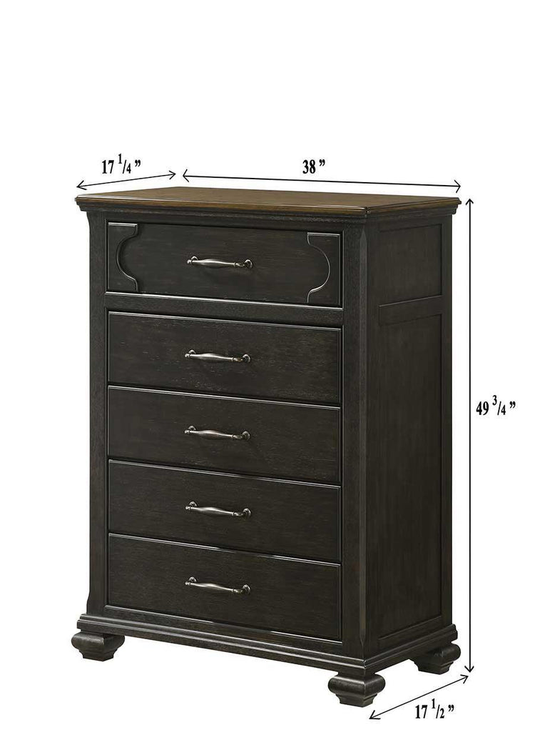 Crown Mark - Hamilton - Chest - Black - 5th Avenue Furniture