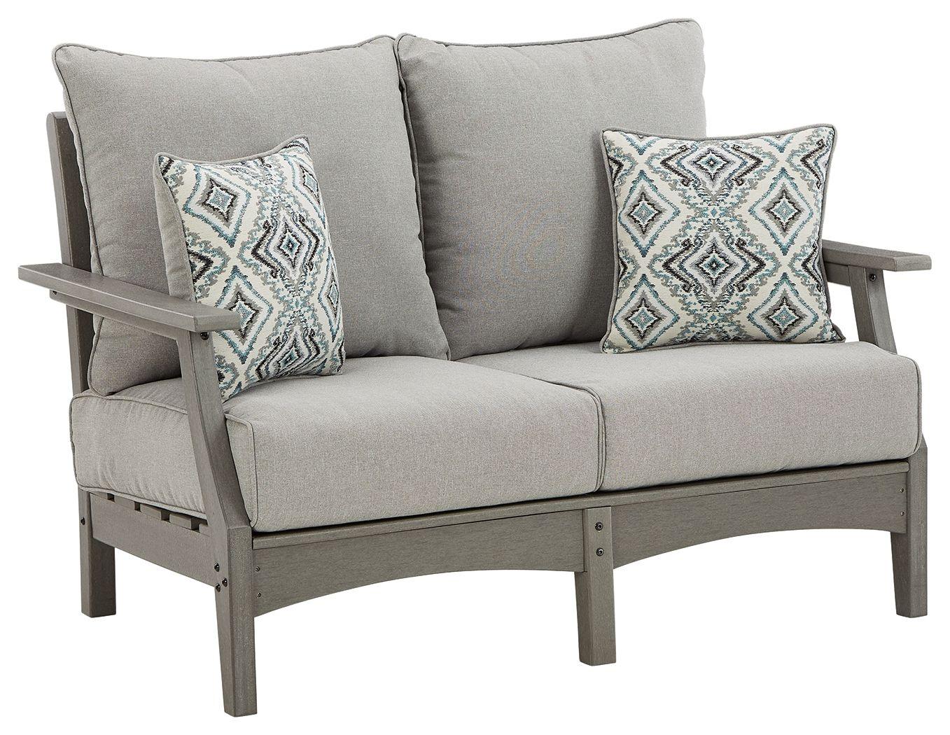 Signature Design by Ashley® - Visola - Gray - Loveseat W/Cushion - 5th Avenue Furniture