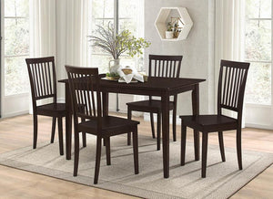 CoasterEveryday - Gomez - 5 Piece Dining Set - Cappuccino - 5th Avenue Furniture