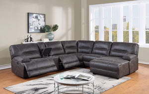 Steve Silver Furniture - Ogden - 5 Piece Sectional - Black - 5th Avenue Furniture