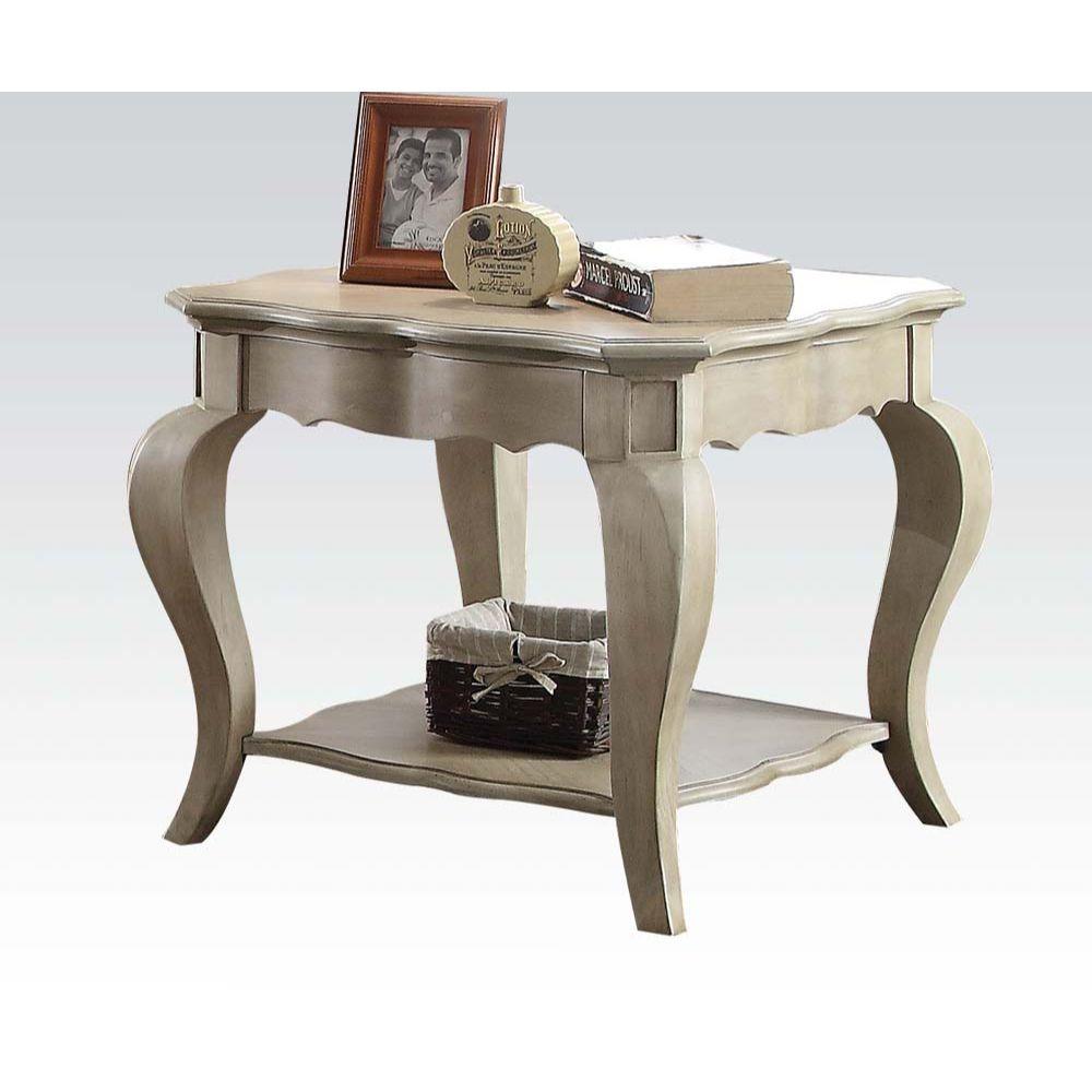 ACME - Chelmsford - End Table - Antique Taupe - 5th Avenue Furniture