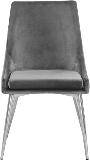 Meridian Furniture - Karina - Dining Chair with Chrome Legs (Set of 2) - 5th Avenue Furniture