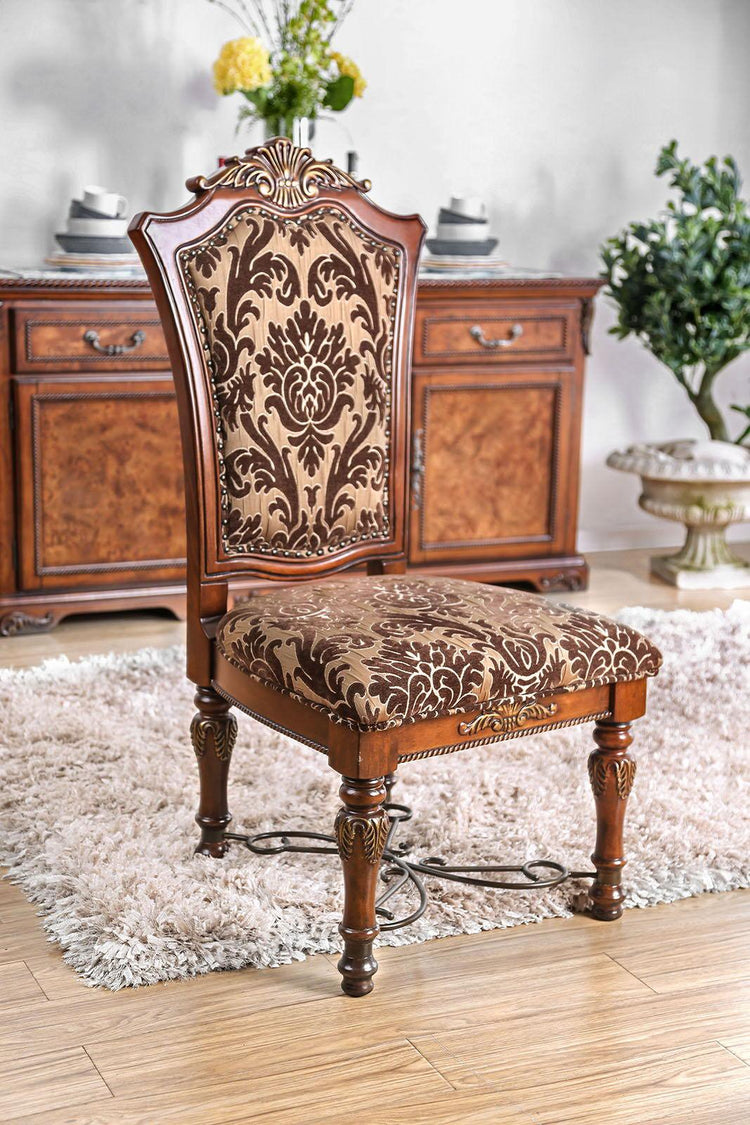 Furniture of America - Lucie - Side Chair (Set of 2) - Brown Cherry - 5th Avenue Furniture