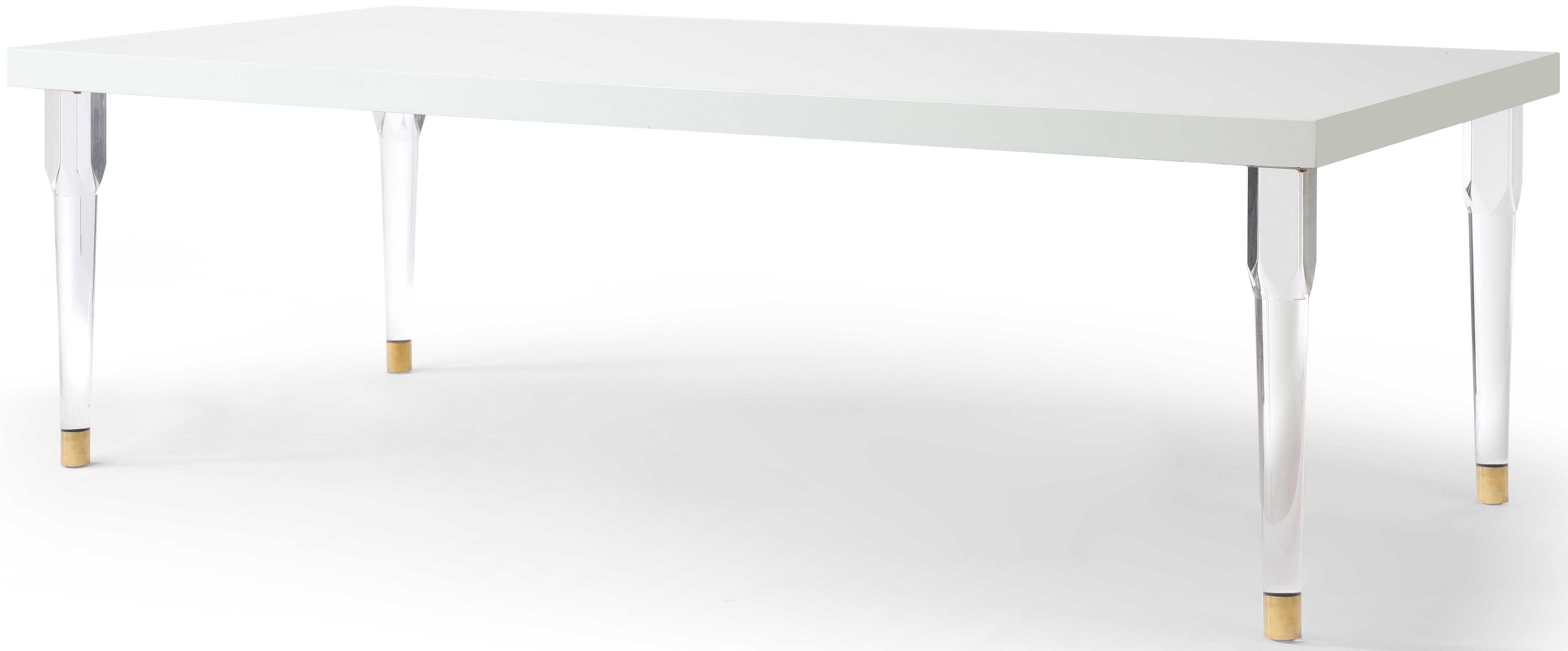 Meridian Furniture - Bethany - Dining Table - White - 5th Avenue Furniture