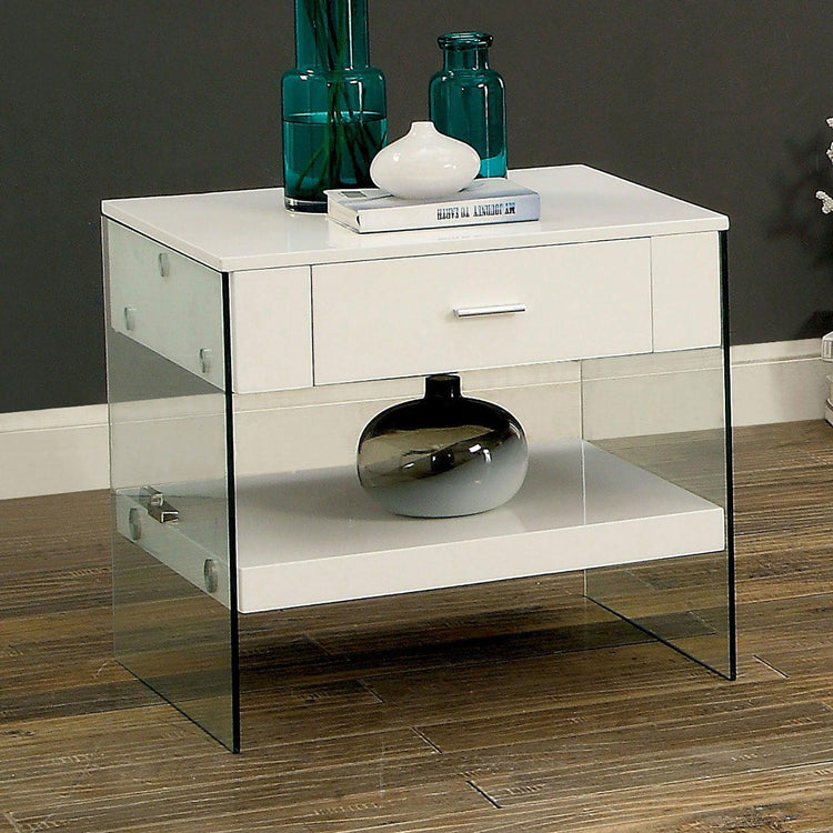 Furniture of America - Raya - End Table - White - 5th Avenue Furniture