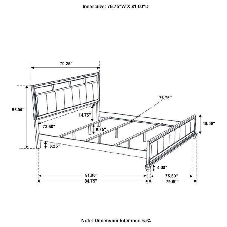 CoasterEveryday - Barzini - Upholstered Panel Bed - 5th Avenue Furniture