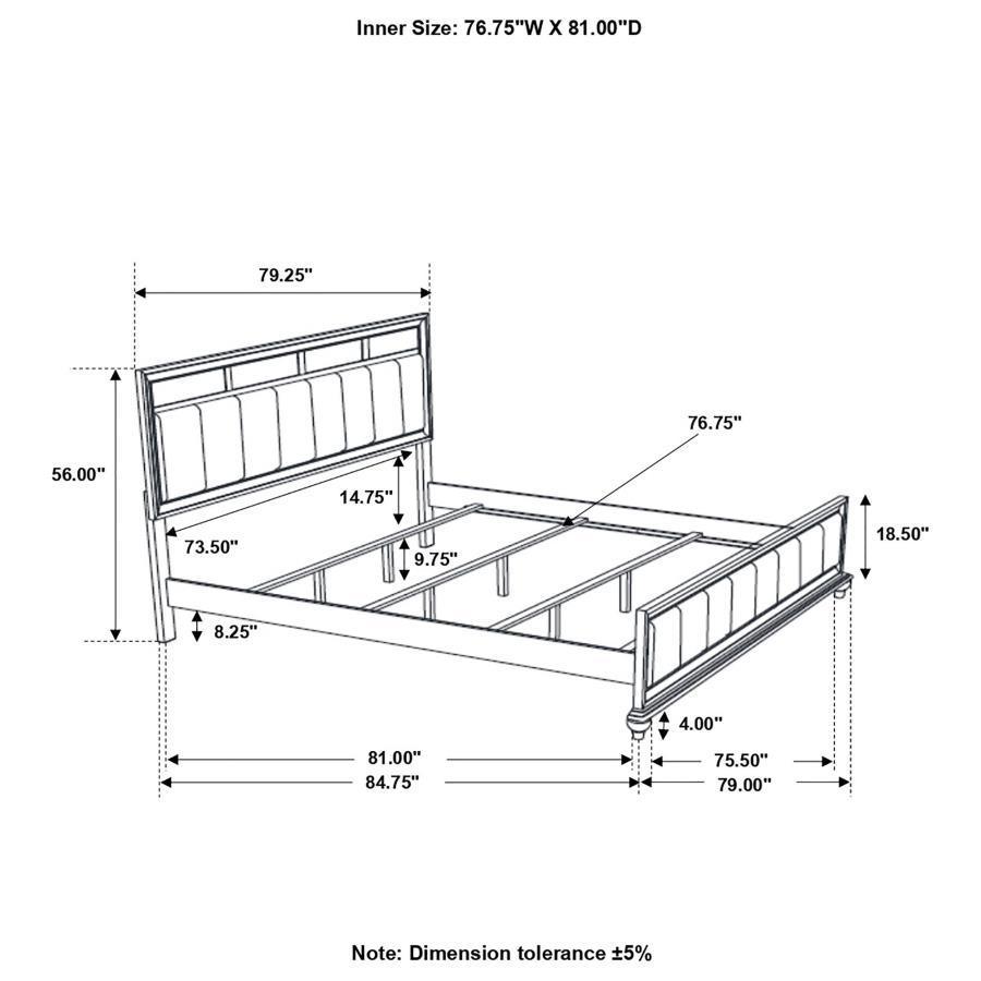 CoasterEveryday - Barzini - Upholstered Panel Bed - 5th Avenue Furniture