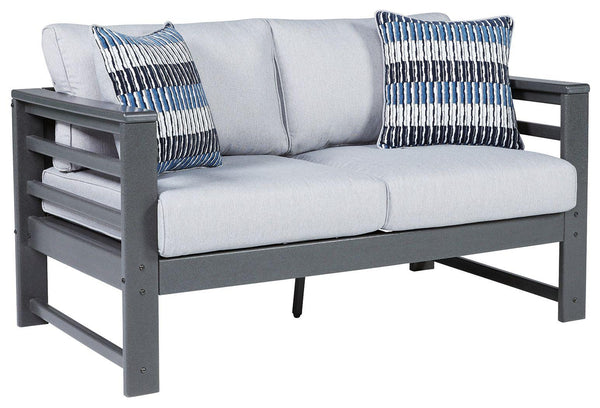 Signature Design by Ashley® - Amora - Charcoal Gray - Loveseat W/Cushion - 5th Avenue Furniture
