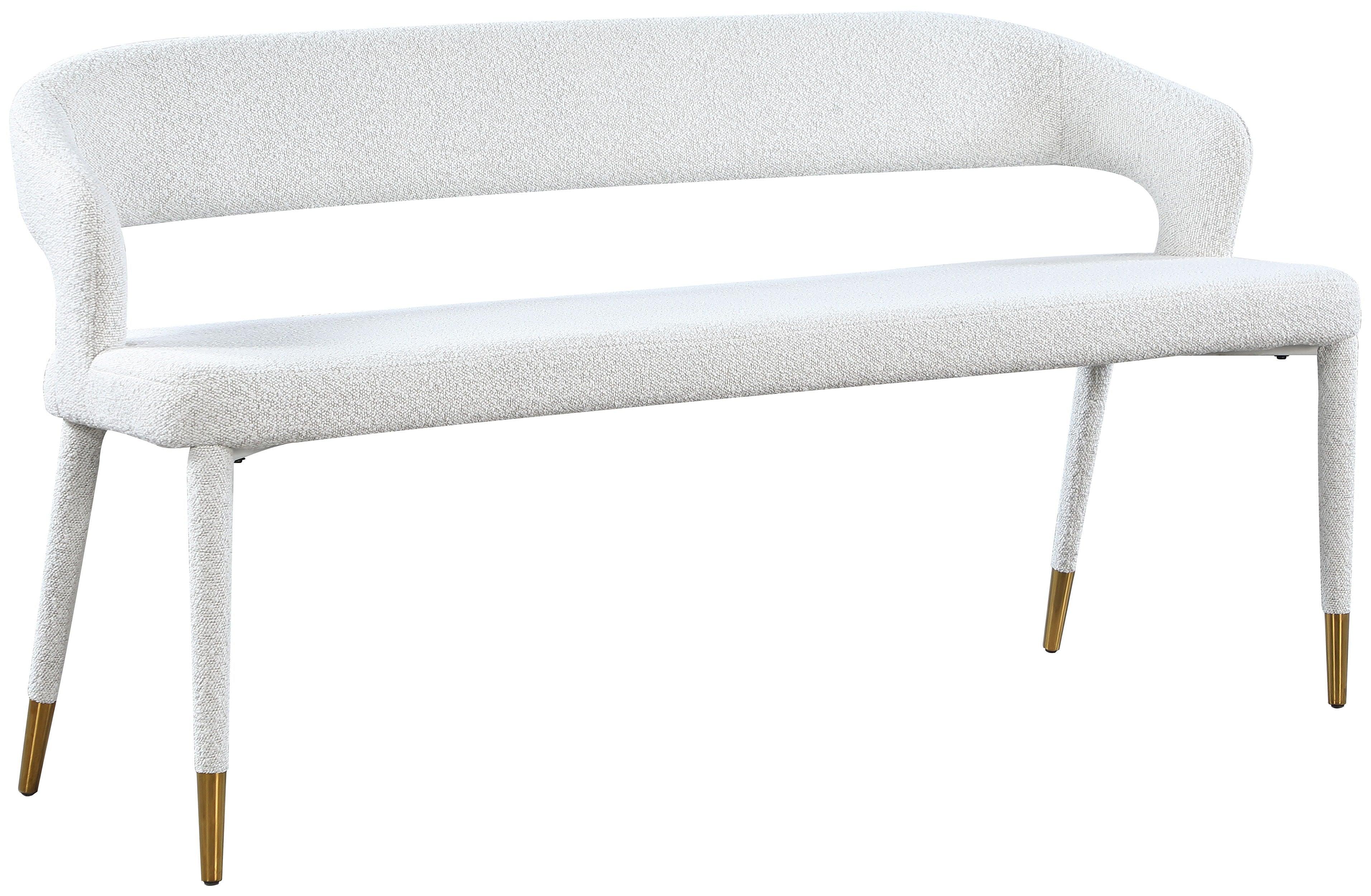 Meridian Furniture - Destiny - Bench - Cream - Fabric - 5th Avenue Furniture