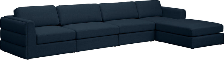 Meridian Furniture - Beckham - Modular Sectional 5 Piece - Navy - 5th Avenue Furniture