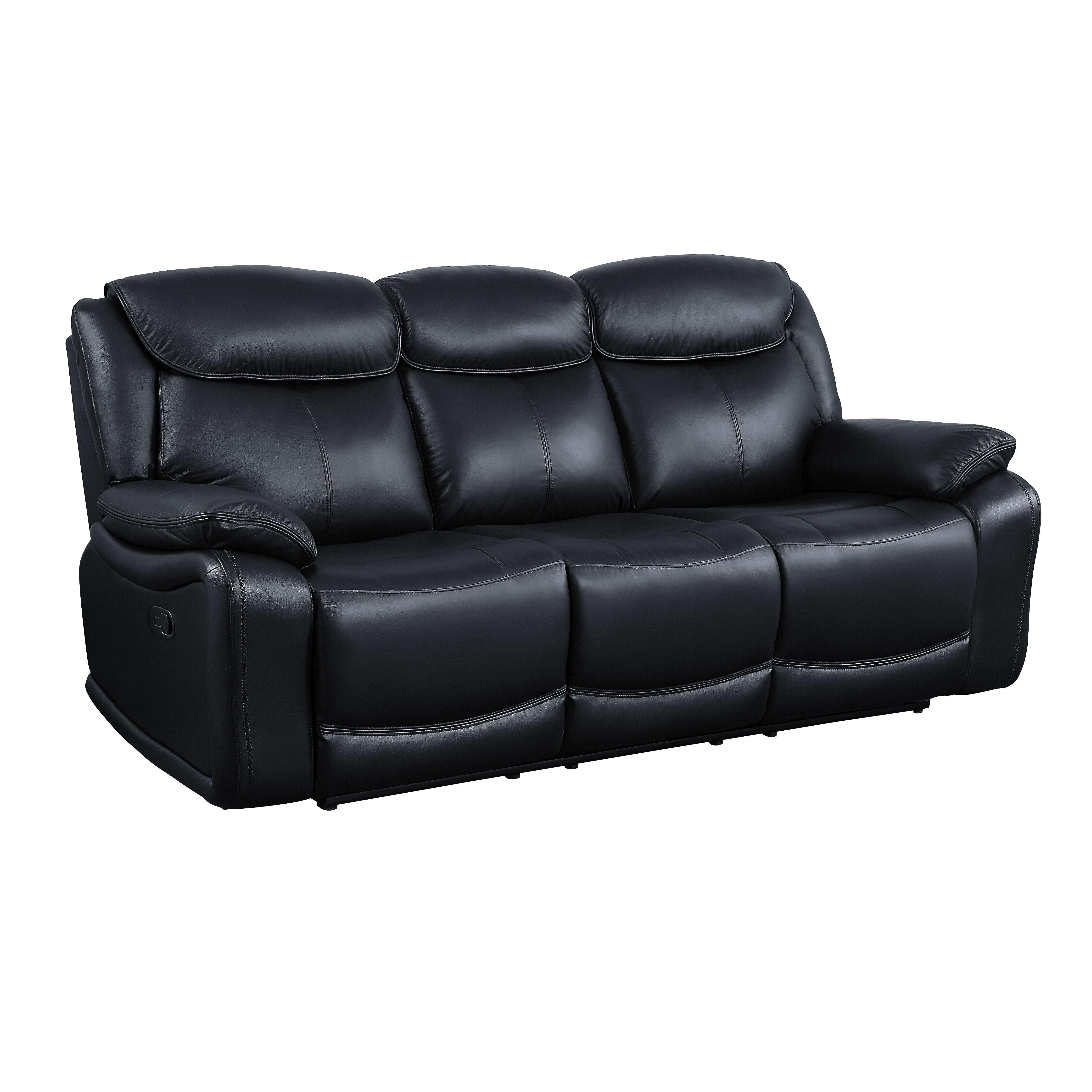 ACME - Ralorel - Sofa - Black Top Grain Leather - 5th Avenue Furniture