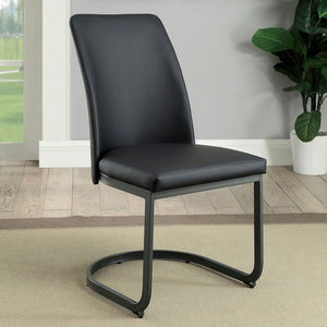 Furniture of America - Saskia - Side Chair (Set of 2) - Dark Gray / Black - 5th Avenue Furniture