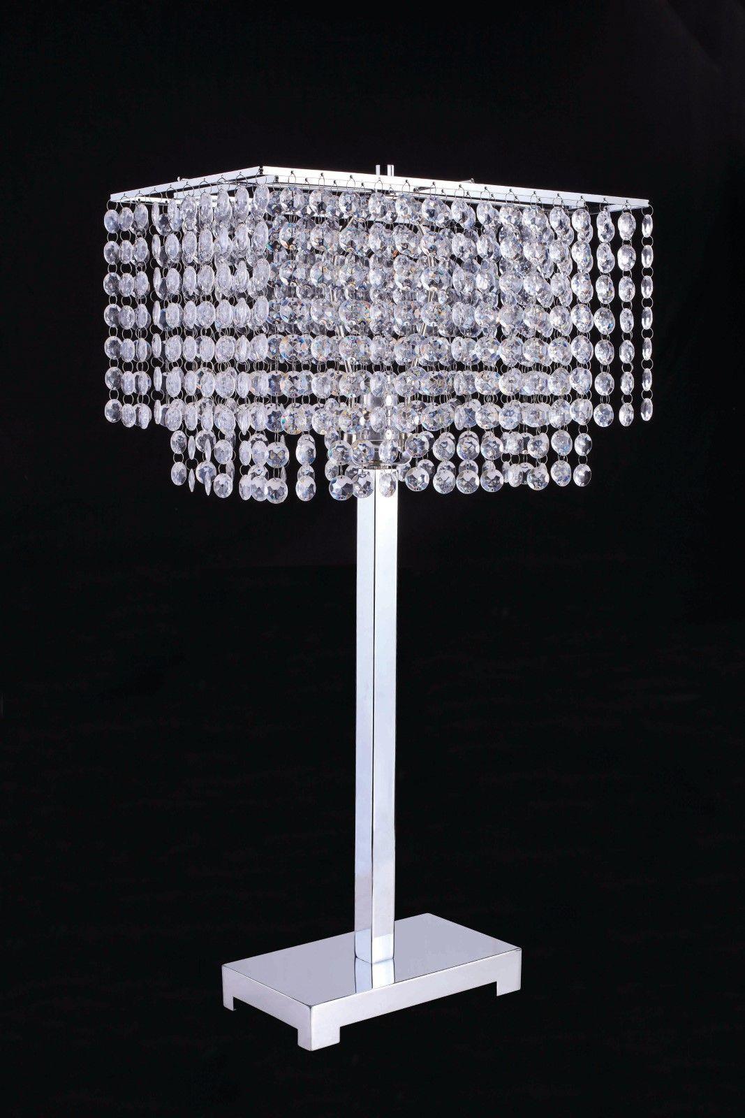 Furniture of America - Rena - Table Lamp - Hanging Crystal - 5th Avenue Furniture