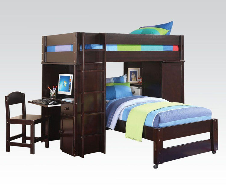 ACME - Lars - Loft Bed - Wenge - 5th Avenue Furniture