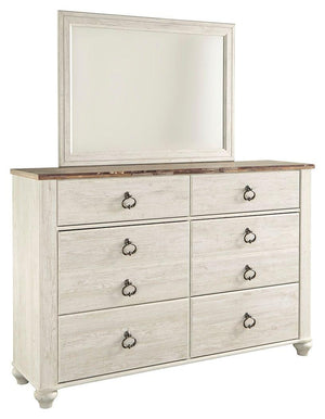 Ashley Furniture - Willowton - Dresser, Mirror - 5th Avenue Furniture