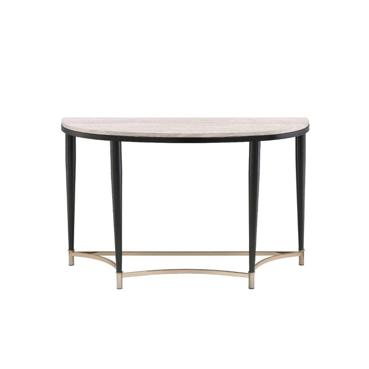 ACME - Ayser - Accent Table - White Washed & Black - 5th Avenue Furniture