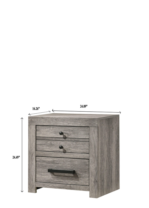 Crown Mark - Tundra - Nightstand - Gray - 5th Avenue Furniture