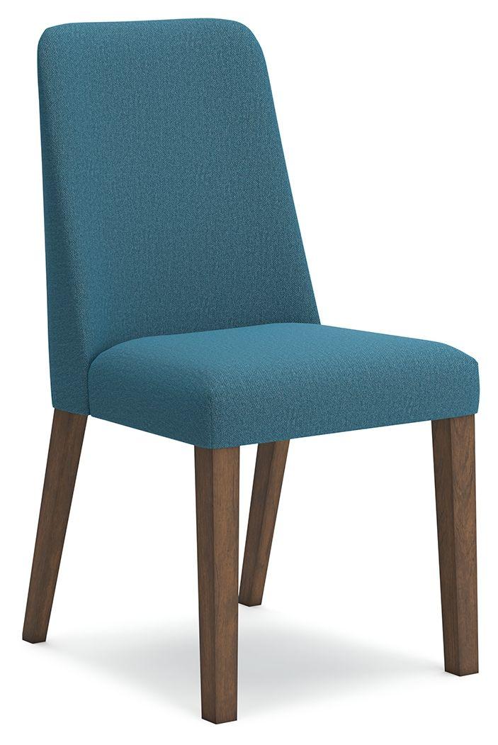 Signature Design by Ashley® - Lyncott - Blue / Brown - Dining Uph Side Chair (Set of 2) - 5th Avenue Furniture