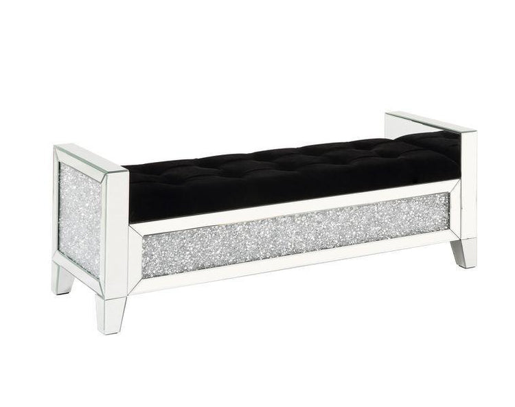 ACME - Noralie - Bench - Mirrored & Faux Diamonds - 18" - 5th Avenue Furniture