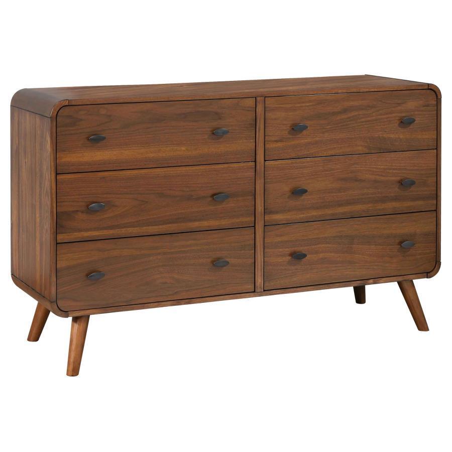 CoasterEssence - Robyn - 6-Drawer Dresser - Dark Walnut - 5th Avenue Furniture