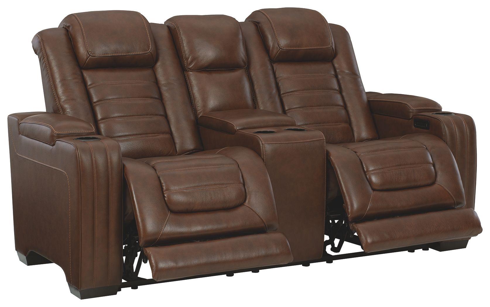 Signature Design by Ashley® - Backtrack - Chocolate - 2 Pc. - Power Reclining Sofa, Loveseat - 5th Avenue Furniture