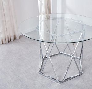 Steve Silver Furniture - Escondido - Dining Table - Pearl Silver - 5th Avenue Furniture