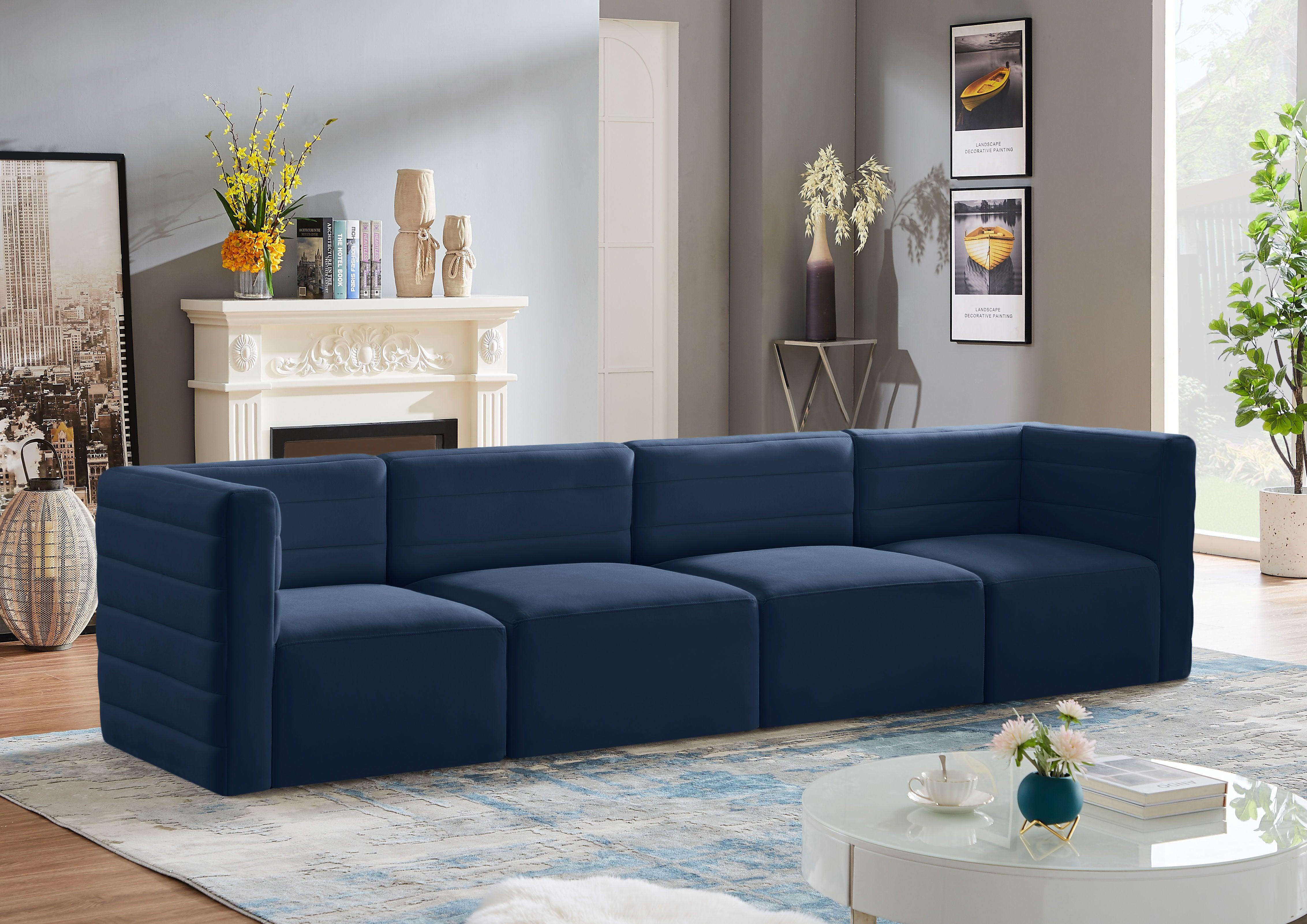 Meridian Furniture - Quincy - Modular 4 Seat Sofa - 5th Avenue Furniture