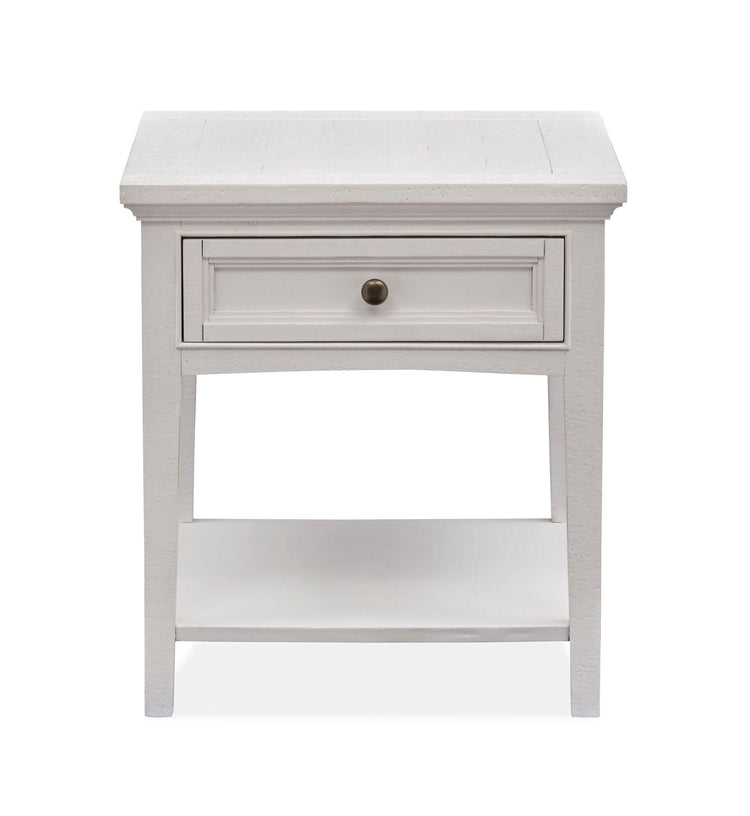 Magnussen Furniture - Heron Cove - Rectangular End Table - Chalk White - 5th Avenue Furniture