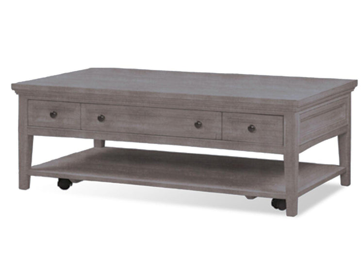 Magnussen Furniture - Paxton Place - Rectangular Cocktail Table With Casters - Dovetail Grey - 5th Avenue Furniture