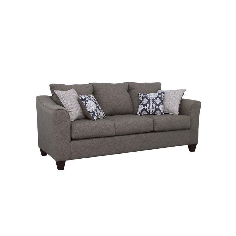 CoasterEssence - Salizar - Flared Arm Sofa - Gray - 5th Avenue Furniture