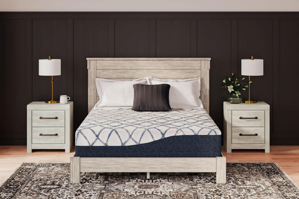 Sierra Sleep® by Ashley - 12 Inch Chime Elite 2.0 - White / Blue - California King Mattress - 5th Avenue Furniture