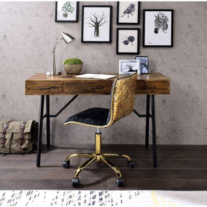 ACME - Jalia - Desk - Rustic Oak & Black - 5th Avenue Furniture