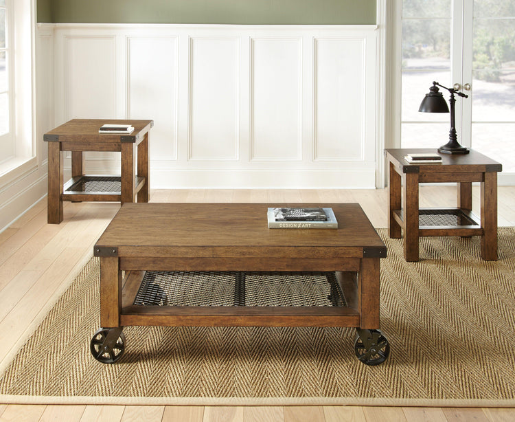 Steve Silver Furniture - Hailee - 3 Piece Table Set - Brown - 5th Avenue Furniture