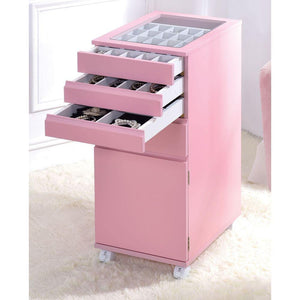 ACME - Nariah - Jewelry Armoire - Pink - 5th Avenue Furniture