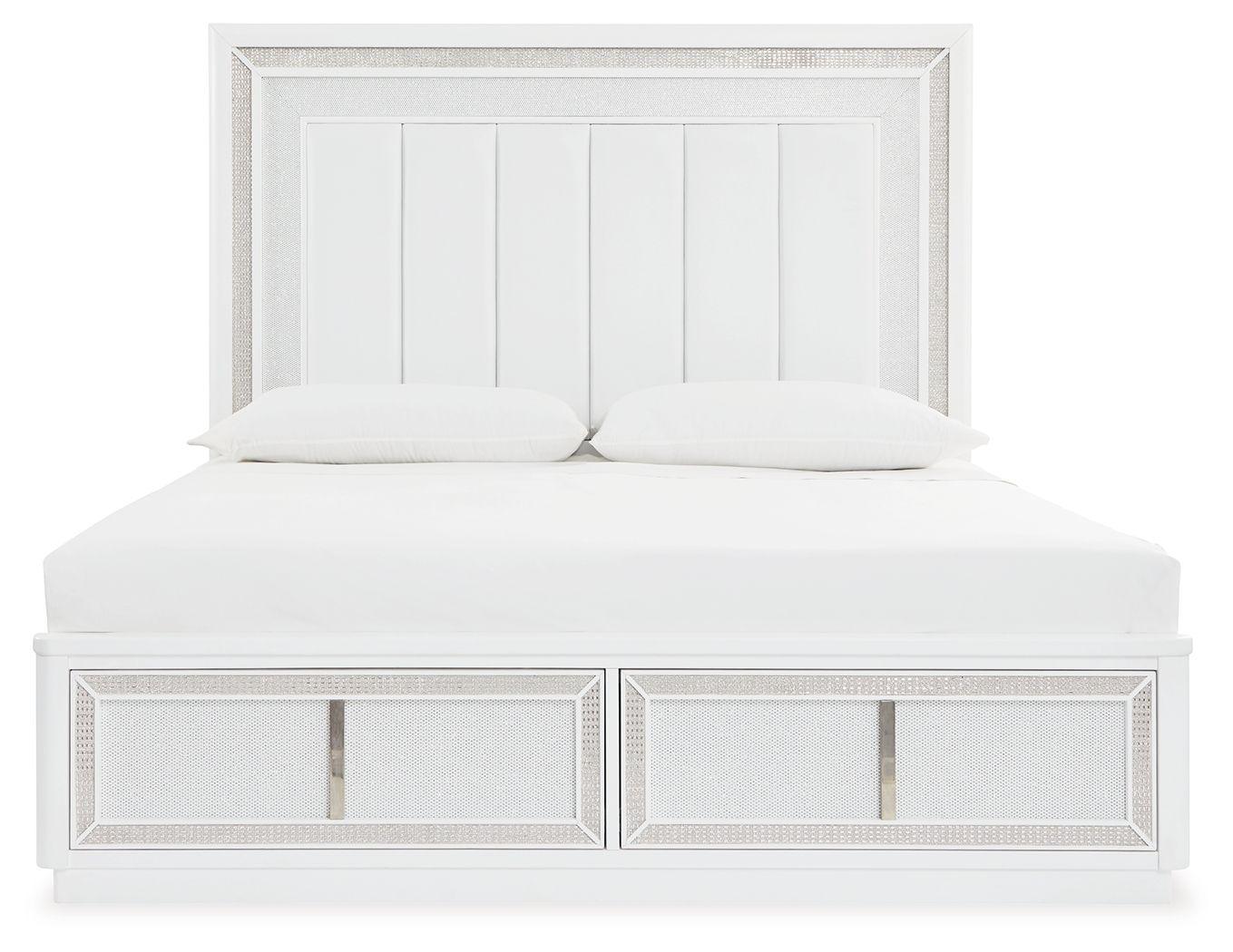 Signature Design by Ashley® - Chalanna - Upholstered Storage Bed - 5th Avenue Furniture