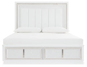 Signature Design by Ashley® - Chalanna - Upholstered Storage Bed - 5th Avenue Furniture