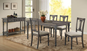 ACME - Wallace - Dining Table - Weathered Gray - 5th Avenue Furniture