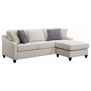 CoasterEssence - Mcloughlin - Upholstered Sectional - Platinum - 5th Avenue Furniture