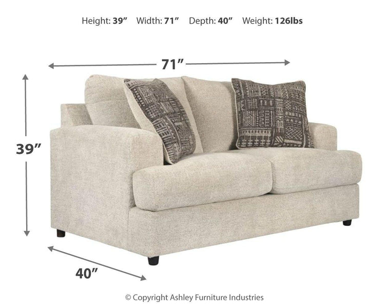 Ashley Furniture - Soletren - Stationary Loveseat - 5th Avenue Furniture