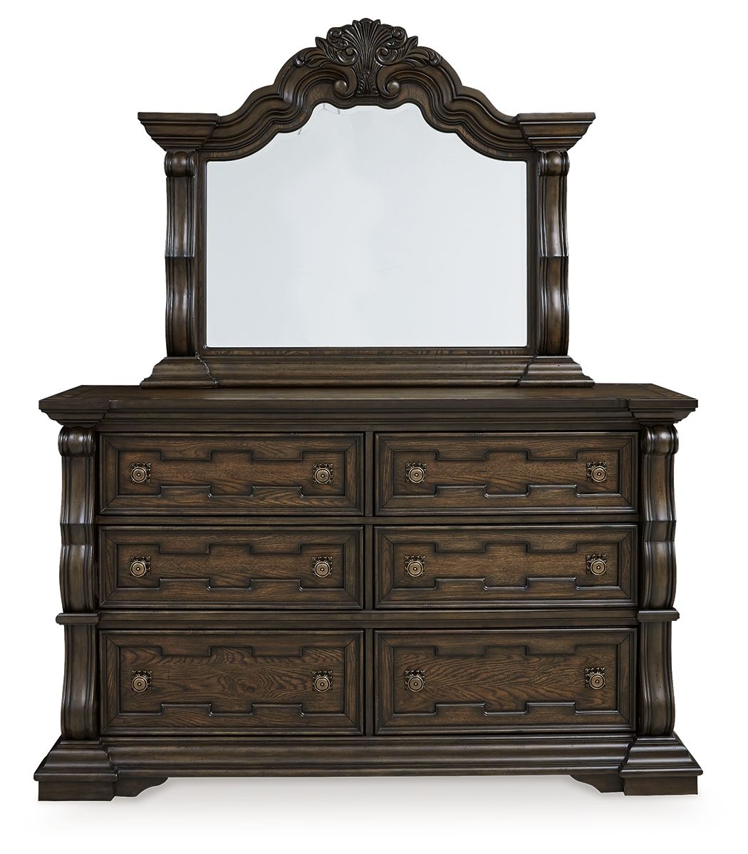 Maylee - Dark Brown - Dresser And Mirror - 5th Avenue Furniture