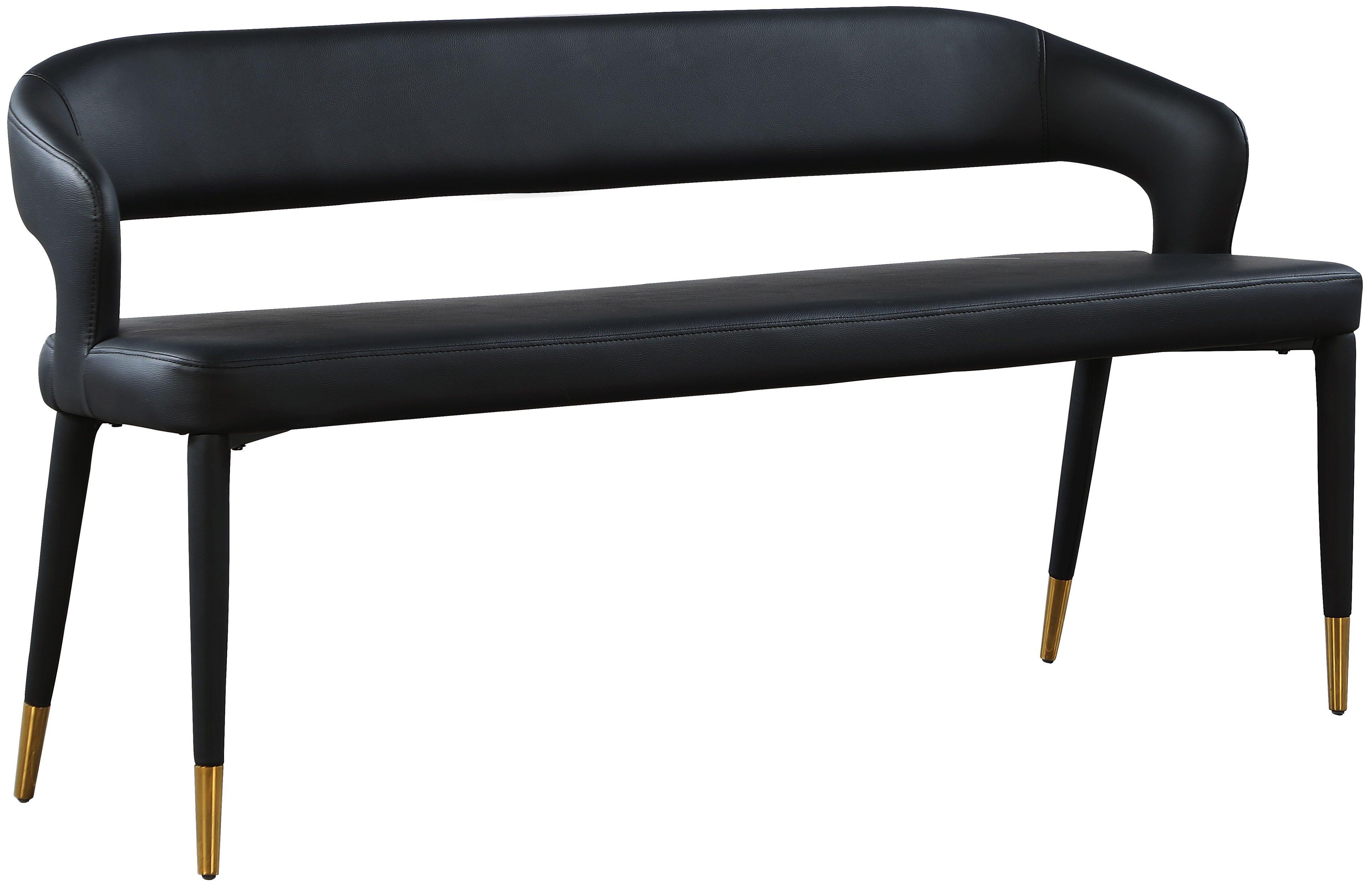 Meridian Furniture - Destiny - Bench - Black - Faux Leather - 5th Avenue Furniture