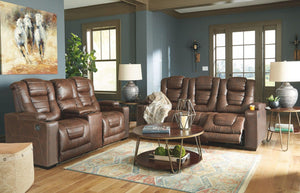 Ashley Furniture - Owner's - Thyme - Pwr Rec Sofa With Adj Headrest - 5th Avenue Furniture