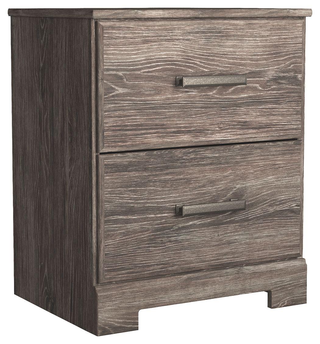 Ashley Furniture - Ralinksi - Gray - Two Drawer Night Stand - 5th Avenue Furniture