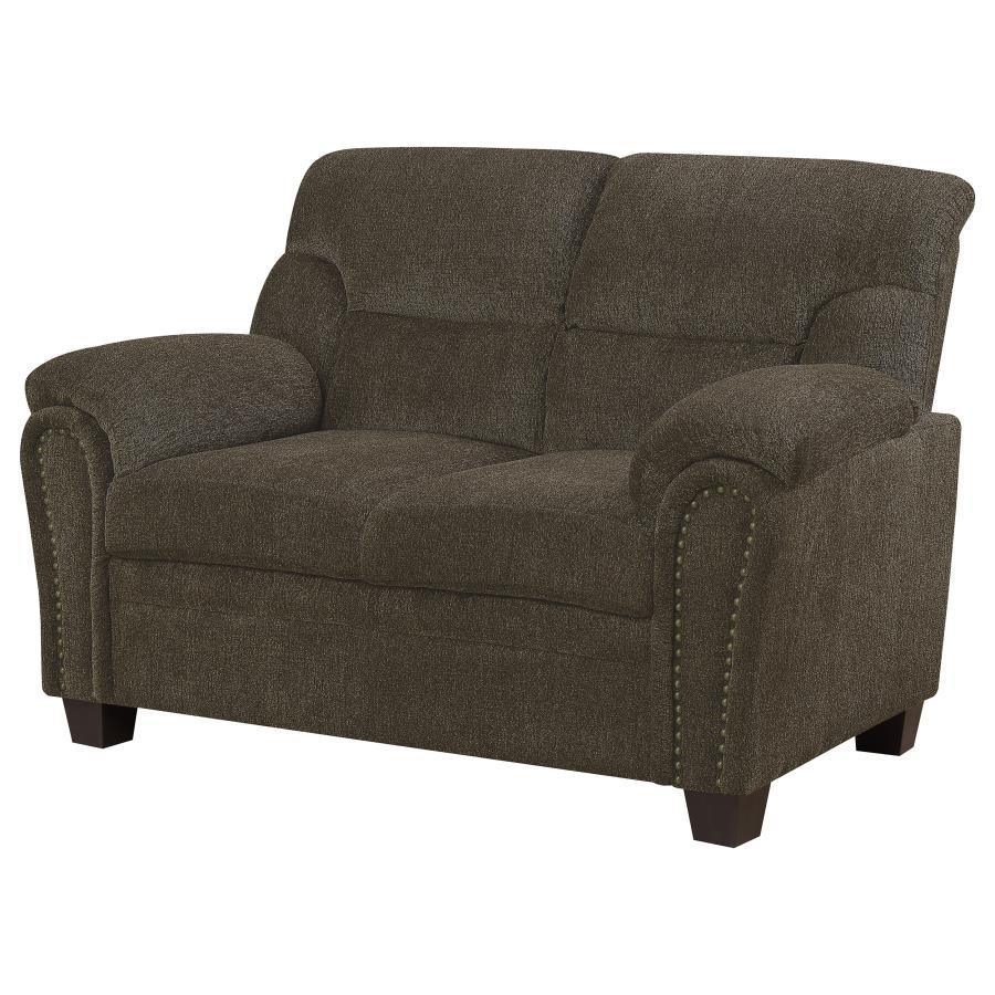 CoasterEveryday - Clemintine - Upholstered Loveseat with Nailhead Trim - 5th Avenue Furniture